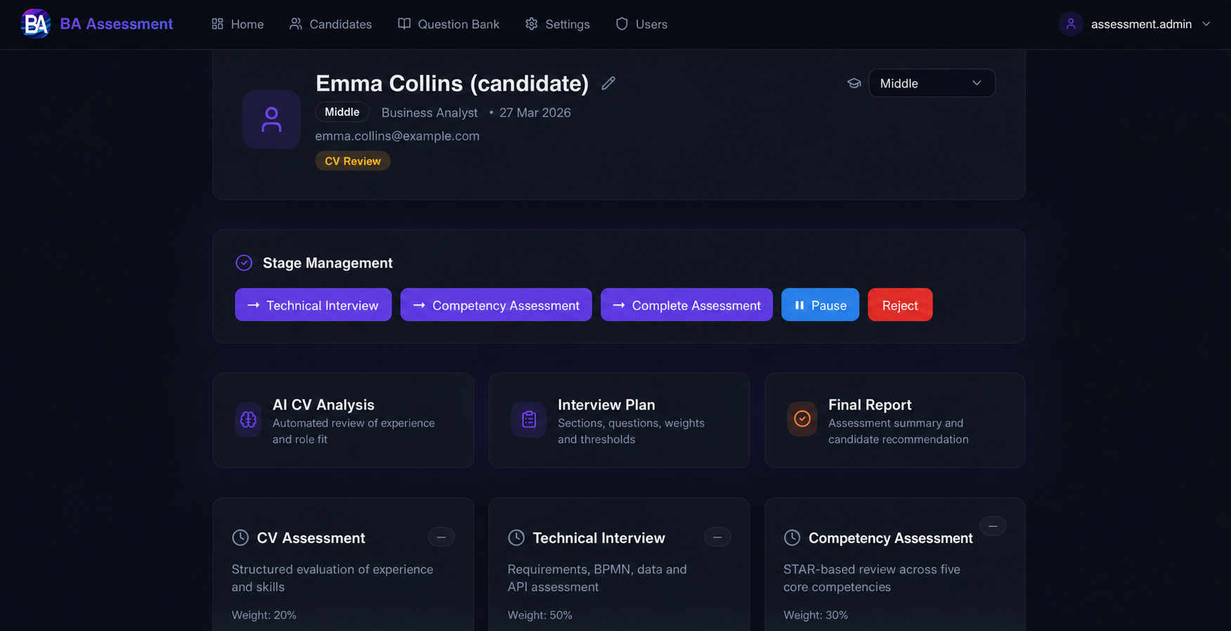 BA Assessment Platform