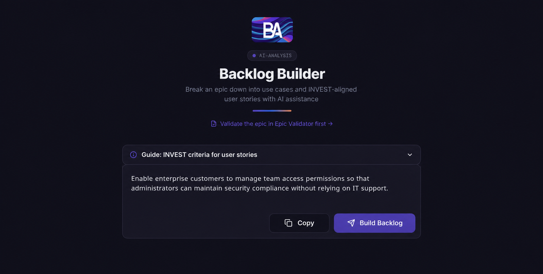 Backlog Builder