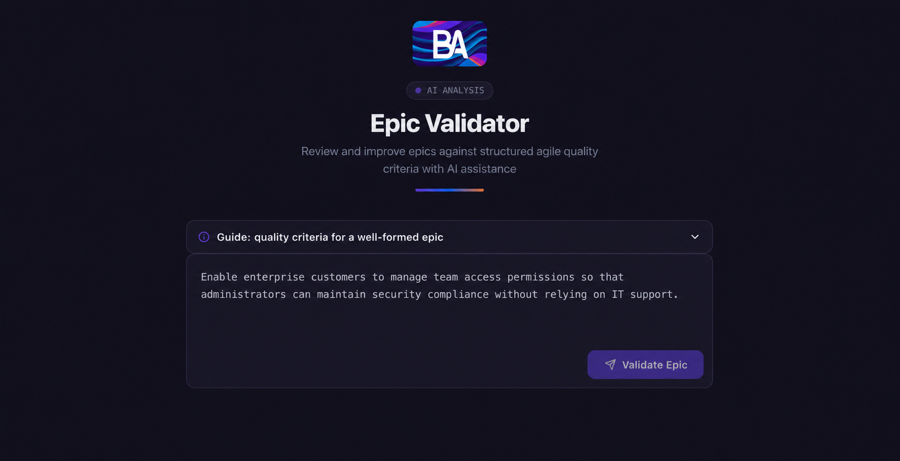 Epic Validator